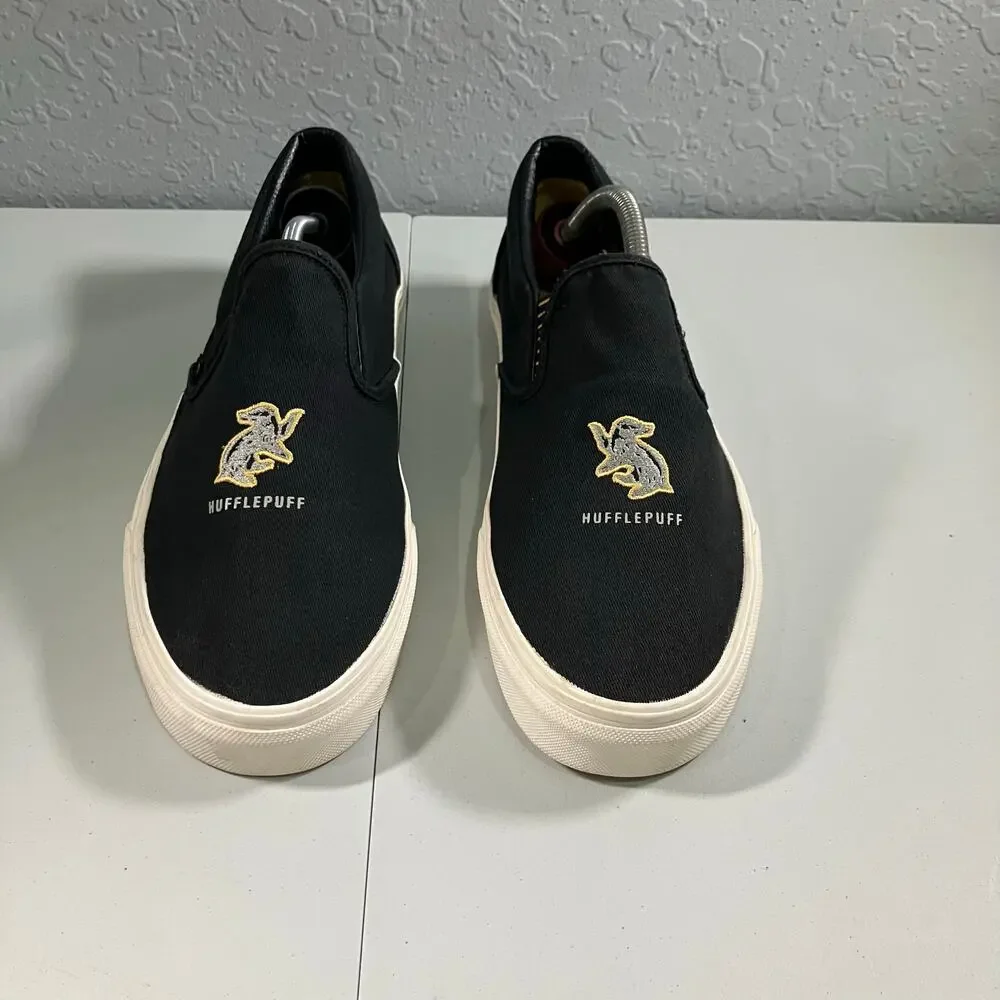 VANS X Harry Potter Hufflepuff Men's Sneaker Size 10 Classic Black Slip-on Shoes